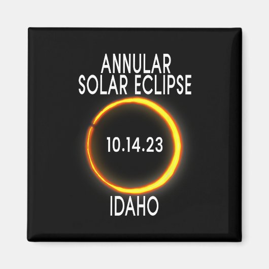 環状太陽のEclipse T – アイダホ マグネット (正面)