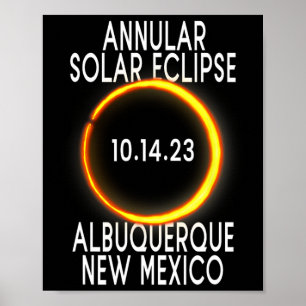 環状太陽のEclipse T – アルバカーキニューメキシコ ポスター