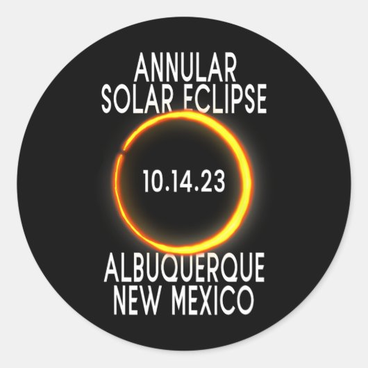 環状太陽のEclipse T – アルバカーキニューメキシコ ラウンドシール (正面)