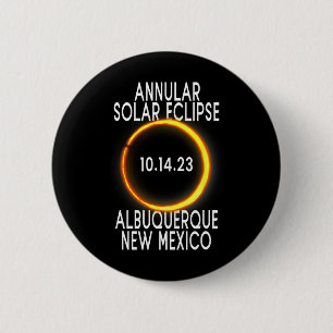 環状太陽のEclipse T – アルバカーキニューメキシコ 缶バッジ