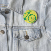 環状自転車グリーン 缶バッジ (インサイチュ)