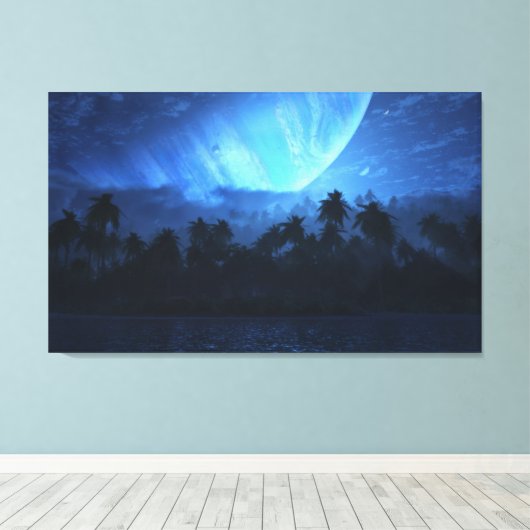 環礁（夜） キャンバスプリント (インサイチュ (ウッドフロア))