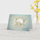 環結婚と殻 カード (黄色い花)