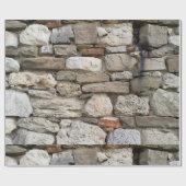 瓦礫の石壁パターン ラッピングペーパー (フラット)