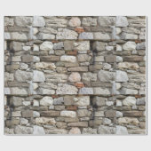 瓦礫の石壁パターン ラッピングペーパー (フラット)