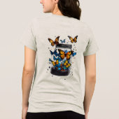瓶から出た蝶の女性用Tシャツ トライブレンドTシャツ (裏面)
