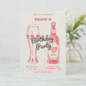 瓶とビールのパーティー 招待状 (スタンド正面)