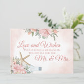 瓶にメッセージ フローラルビーチ 招待状 (スタンド正面)