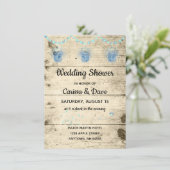 瓶に入ったホタルの農村風ウェディングシャワー招待状 招待状 (スタンド正面)