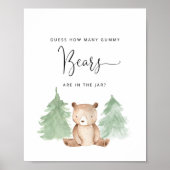 瓶に入っているグミベアの数を推測する ポスター (正面)