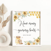 瓶に入っているグミベアの数を推測する ポスター