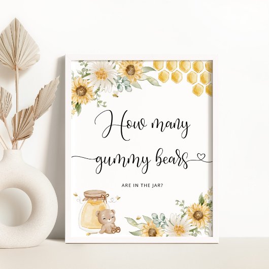 瓶に入っているグミベアの数を推測する ポスター