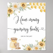 瓶に入っているグミベアの数を推測する ポスター (正面)