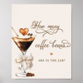 瓶に入っているコーヒー豆の数 ポスター (正面)
