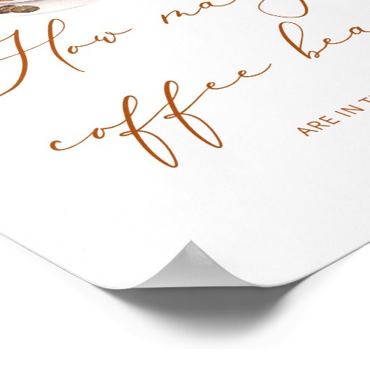 瓶に入っているコーヒー豆の数 ポスター (角)