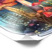 瓶に入れた魔法のキノコ フォトプリント (角)