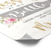 瓶に込めたメッセージ ウェディング アドバイス&ウィッシュ ポスター (角)