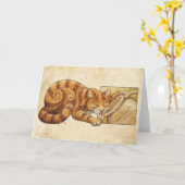 瓶のひげ カード (黄色い花)