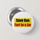 瓶のガスの屁を救って下さい 缶バッジ (正面&裏面)