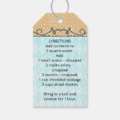 瓶のギフトタグレシピの指示が粗末なスープ ギフトタグ (裏面)