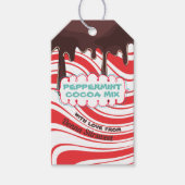 瓶のギフトラベルの指示ペパーミントにココアミックス ギフトタグ (正面)