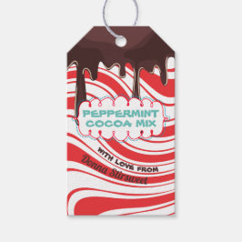 瓶のギフトラベルの指示ペパーミントにココアミックス ギフトタグ