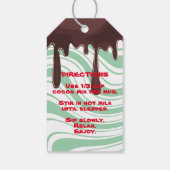 瓶のギフトラベルの指示ペパーミントにココアミックス ギフトタグ (裏面)