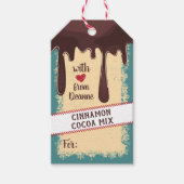 瓶のギフトラベルの指示ペパーミントにココアミックス ギフトタグ (正面)