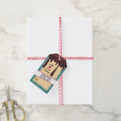 瓶のギフトラベルの指示ペパーミントにココアミックス ギフトタグ (より糸付き)