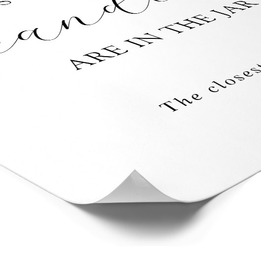 瓶のシャワーゲームの中の数を推測 ポスター (角)