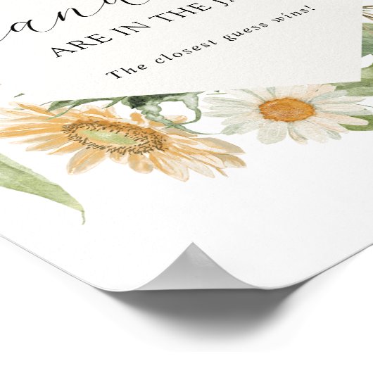 瓶のシャワーゲームの中の数を推測 ポスター (角)