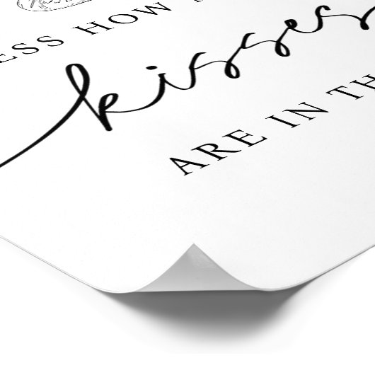 瓶のスノーフレークに含まれるキスの数を推測する ポスター (角)