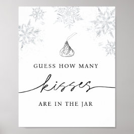 瓶のスノーフレークに含まれるキスの数を推測する ポスター