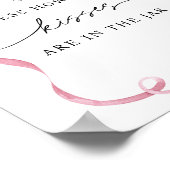 瓶のピンクボウにキスが何個あるかを推測する ポスター (角)