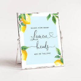 瓶のポスターにレモンの頭が何個入っているか当てる ポスター