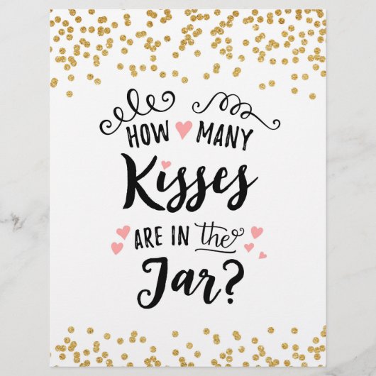 瓶の中にはいくつのキスがある？サイン (正面)