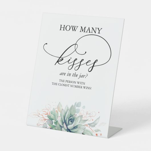 瓶の中にキスは何個あるか？ペデスタルのサイン 台座サイン (正面)