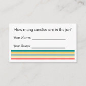 瓶の中にキャンディーは何個あるかエンクロージャーカード エンクロージャーカード (正面)