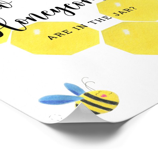 瓶の中にハネコームが何個入っているか推測する ポスター (角)