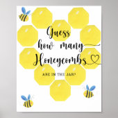 瓶の中にハネコームが何個入っているか推測する ポスター (正面)