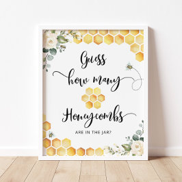 瓶の中にハネコームが何個入っているか推測する ポスター