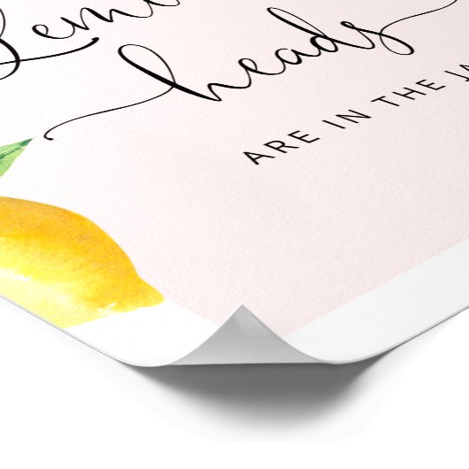 瓶の中にレモンの頭が何個入っているか当てる ポスター (角)