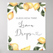 瓶の中にレモンドロップは何個ありますか ポスター (正面)