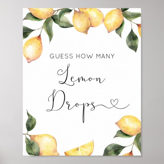 瓶の中にレモンドロップは何個ありますか ポスター (正面)