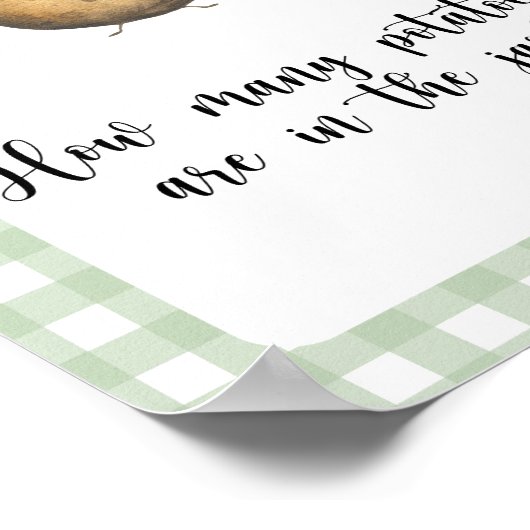 瓶の中に何枚のジャガイモが入っているか推測する ポスター (角)