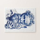 瓶の中に小型の船の模型を持つ船乗り ジグソーパズル (横)