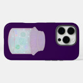 瓶の中のギャラクシーキャット | かわいい宇宙猫のイラスト Case-Mate iPhoneケース (裏面 (横))