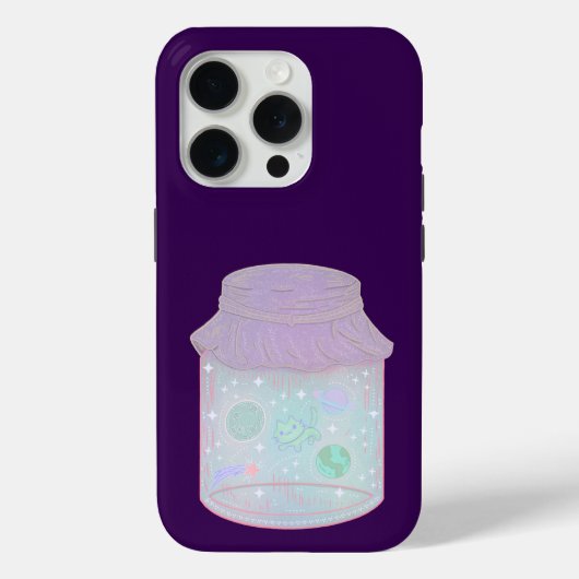 瓶の中のギャラクシーキャット | かわいい宇宙猫のイラスト Case-Mate iPhoneケース (裏面)