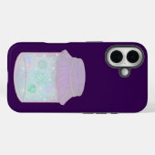 瓶の中のギャラクシーキャット | かわいい宇宙猫のイラスト Case-Mate iPhoneケース (裏面 (横))