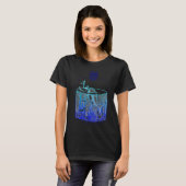 瓶の中のクジラ - ブルーグラデーション Tシャツ (正面フル)